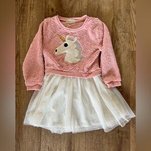 Girls, size 6, Fuzzy, Sequin Unicorn Twirl dress